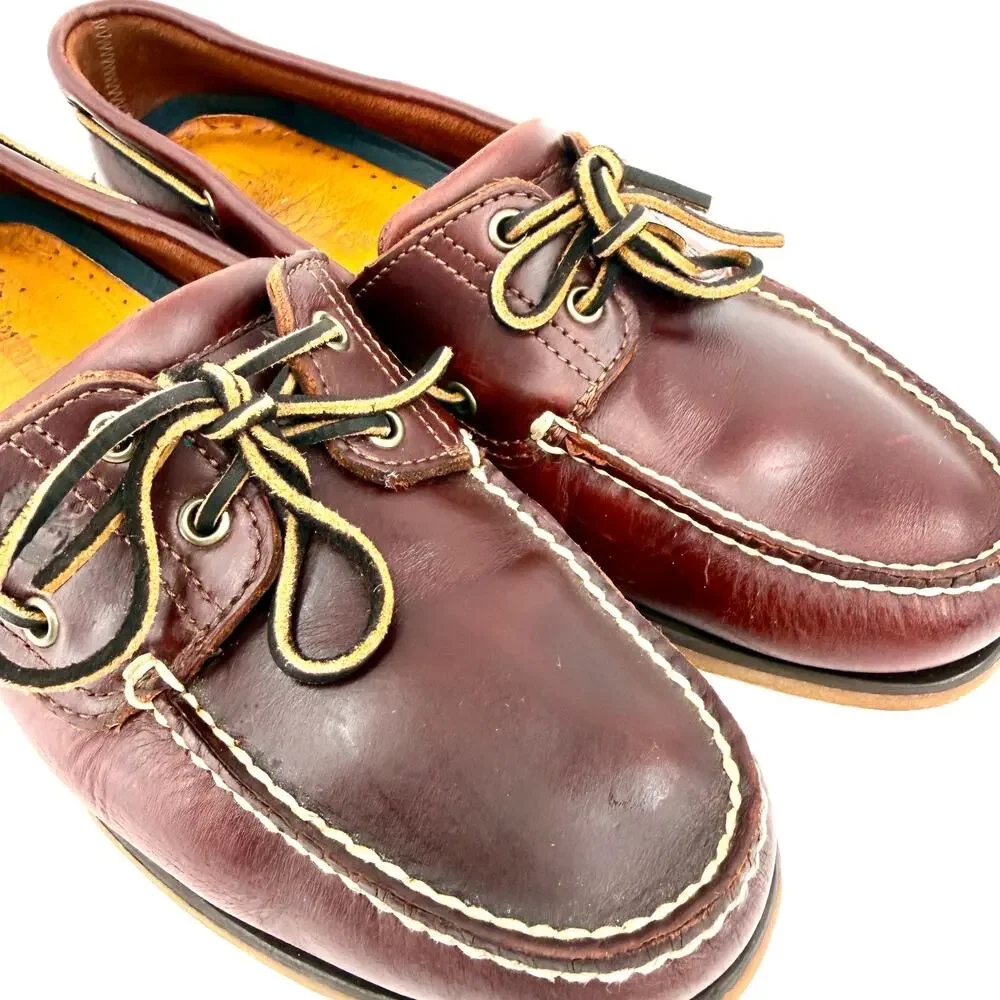 Timberland Dark Brown Leather Classic Boat Shoe Loafers